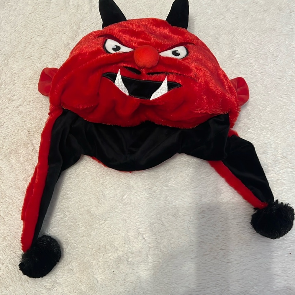 Red Devil plush headwear